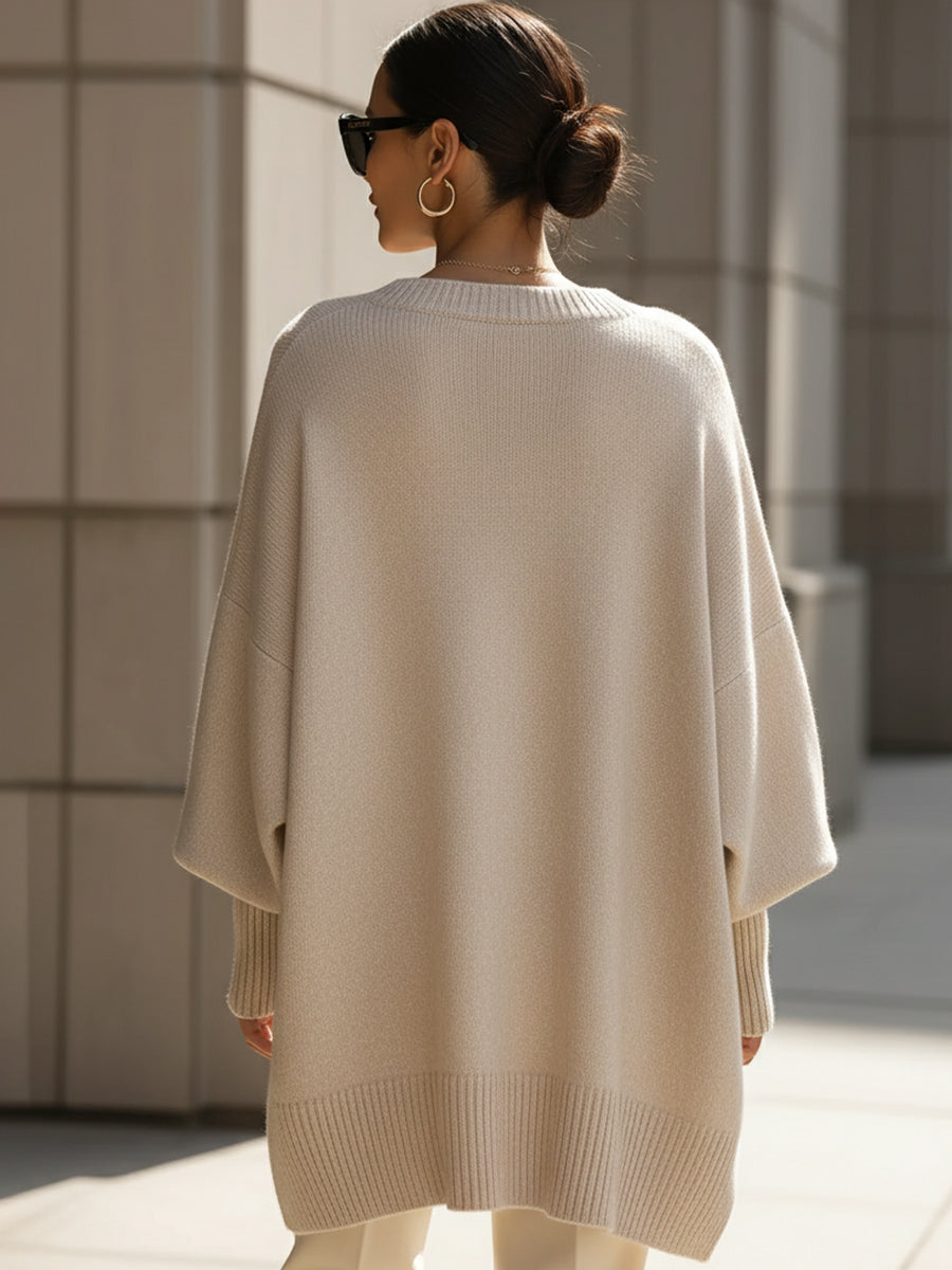 Clarisse | Løs sweater med bred krave