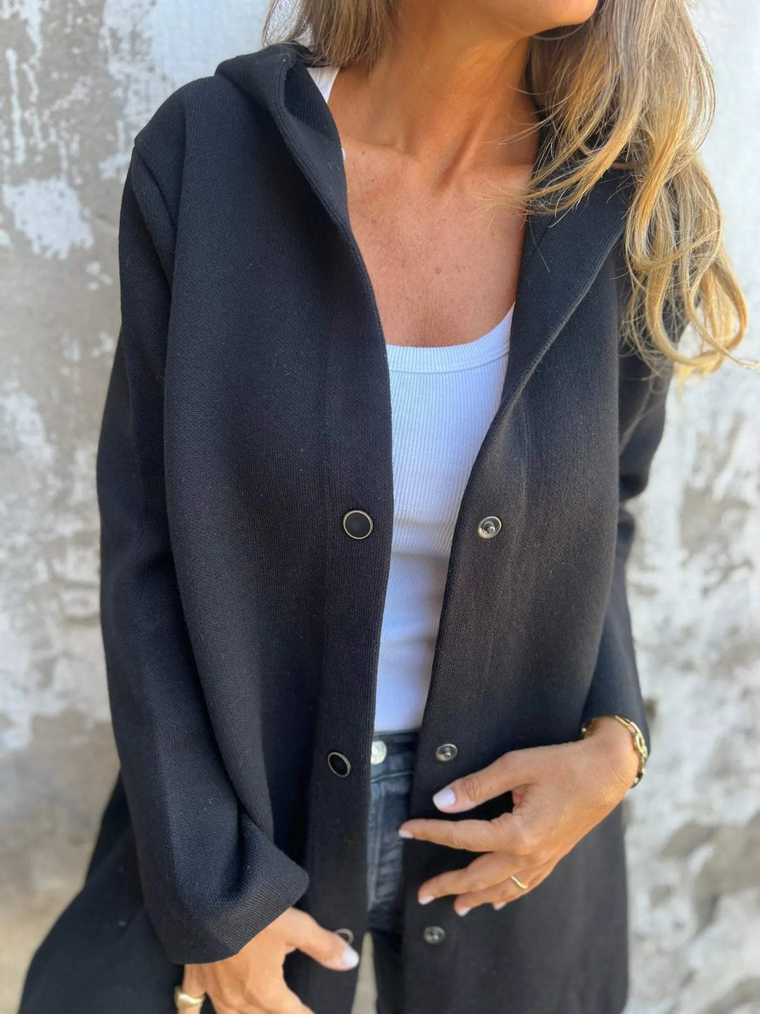 Lykke – Blød cardigan med hætte