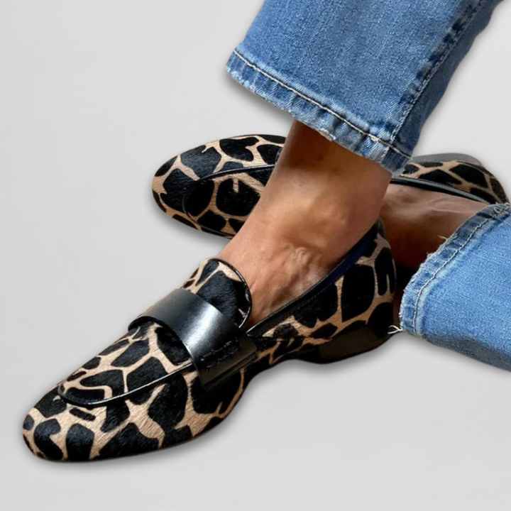 Katie - Loafers med leopardprint