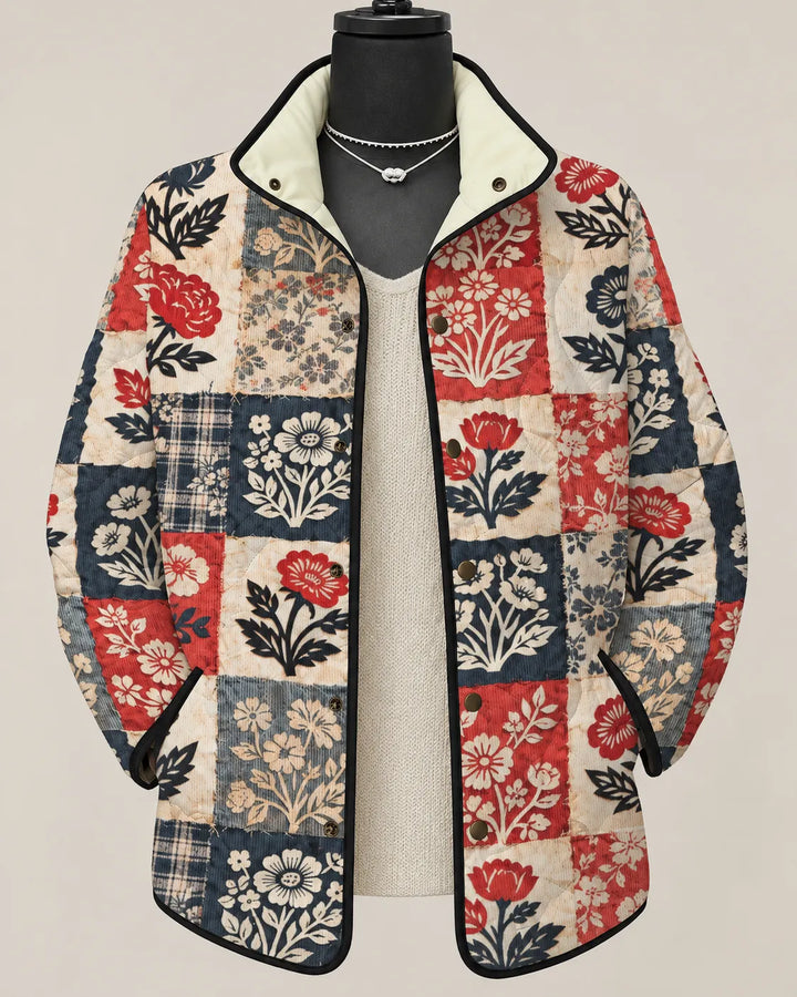 Adelaide | Quiltet patchworkjakke med heritage-blomstermønster