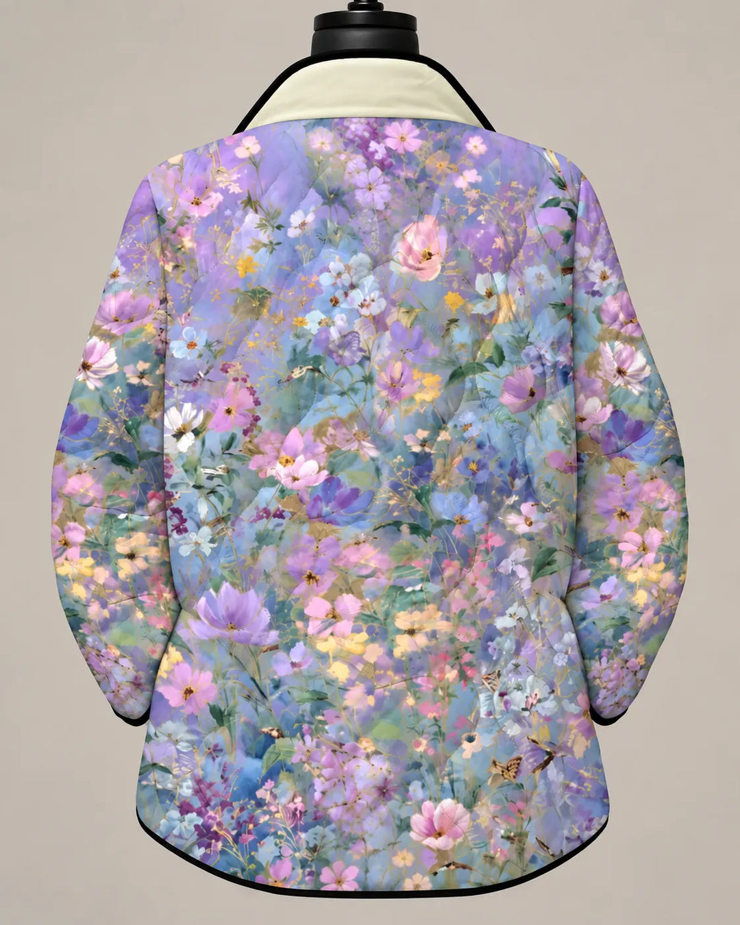 Vivienne | Quiltet jakke med engblomster
