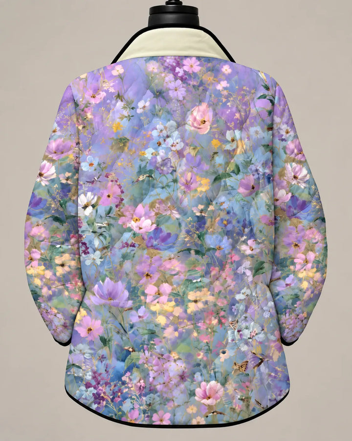 Vivienne | Quiltet jakke med engblomster