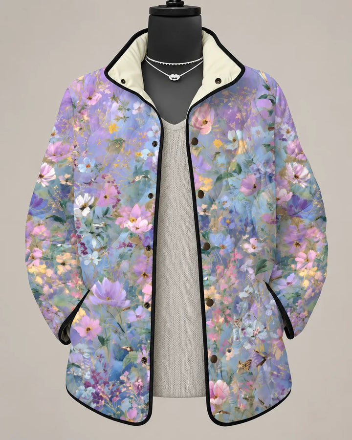 Vivienne | Quiltet jakke med engblomster