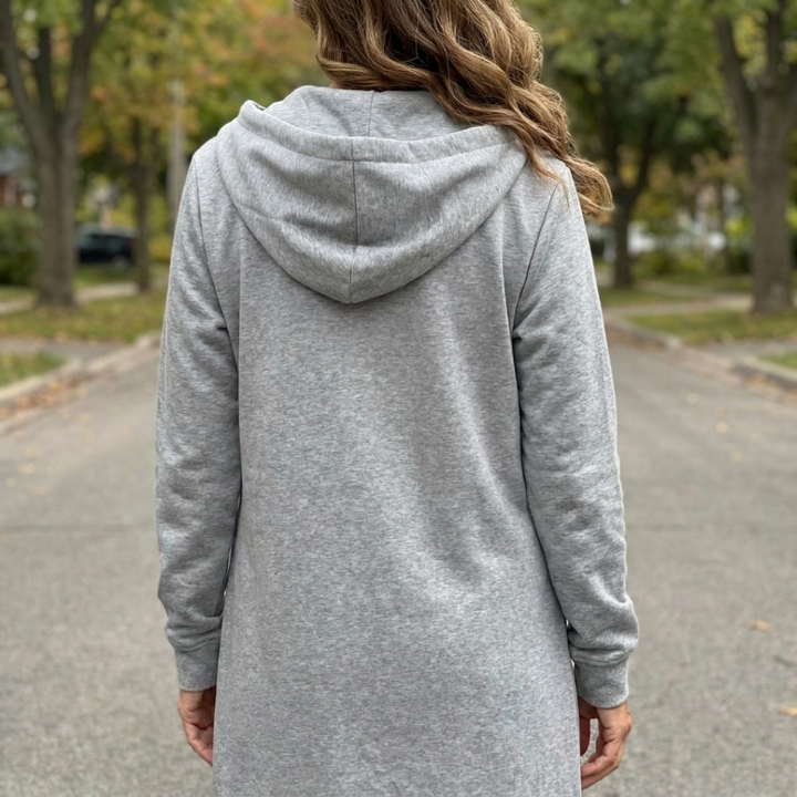 Brixley™ - Lang cardigan med lynlås og afslappet pasform
