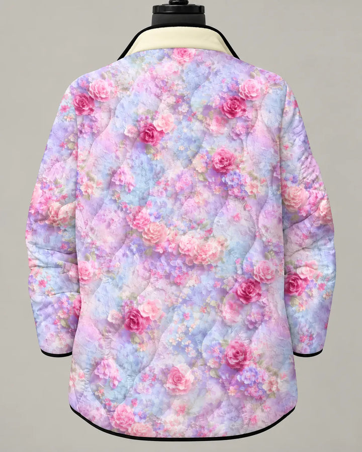 Rosalie | Quiltet jakke med rosenprint