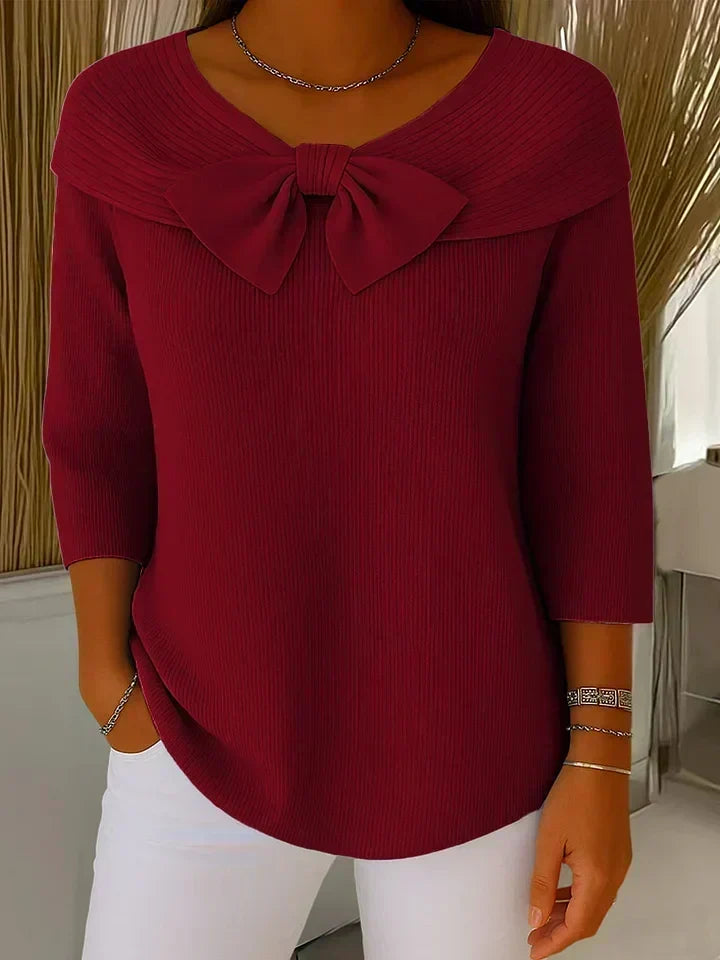 Trinidad | Sweater med sløjfe og rund hals