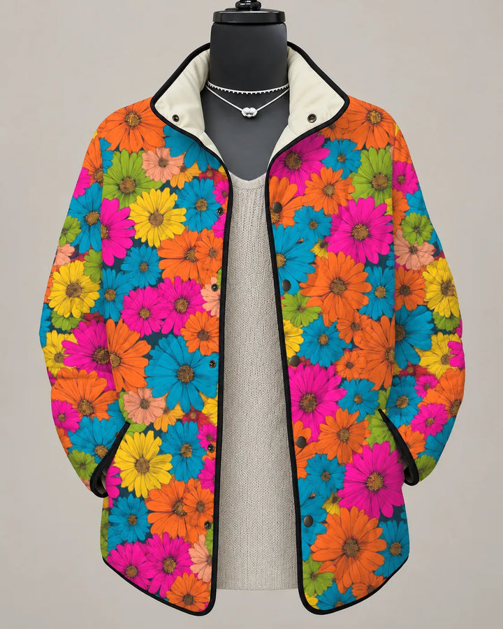 Delilah | Glad jakke med margueritprint
