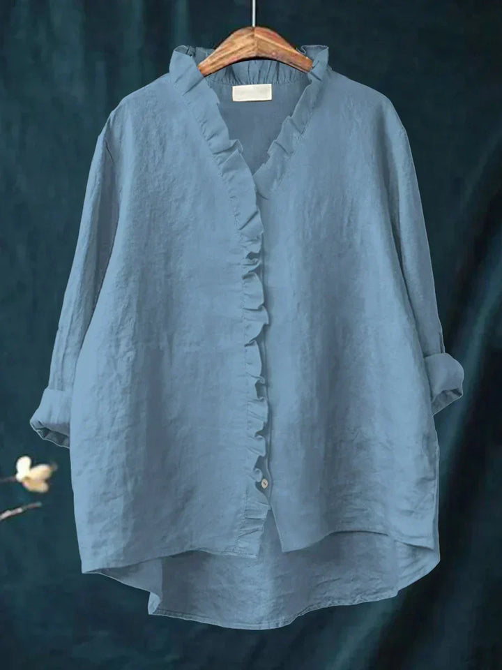 Lily | Let bluse med flæser