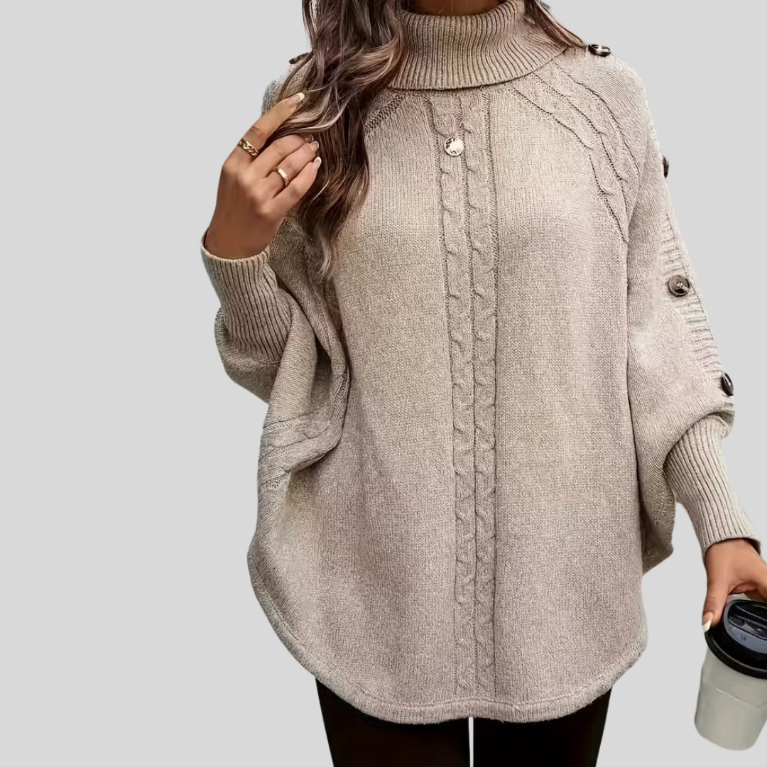 Norelle™ | Kabelstrikket sweater med høj krave