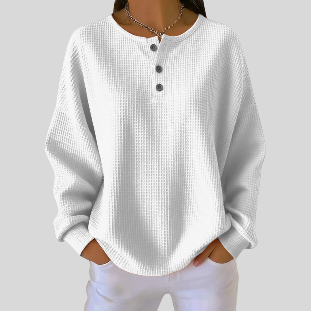 Nessa | Afslappet henley-sweatshirt