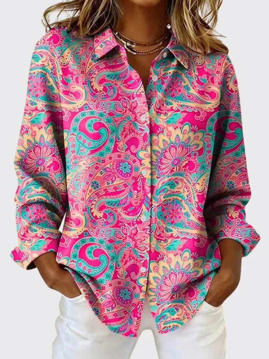 Rosemarie | Skjortebluse med paisleymønster