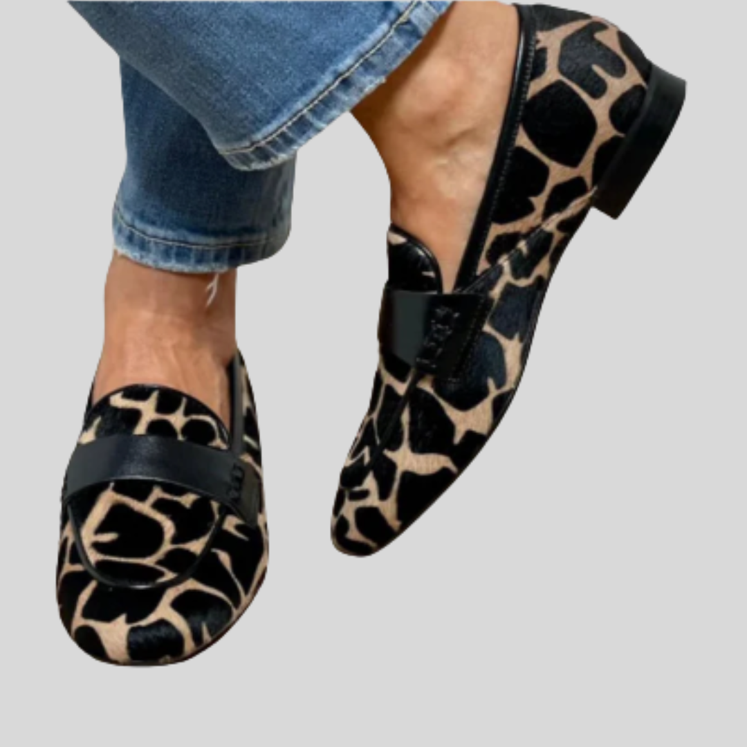 Katie - Loafers med leopardprint