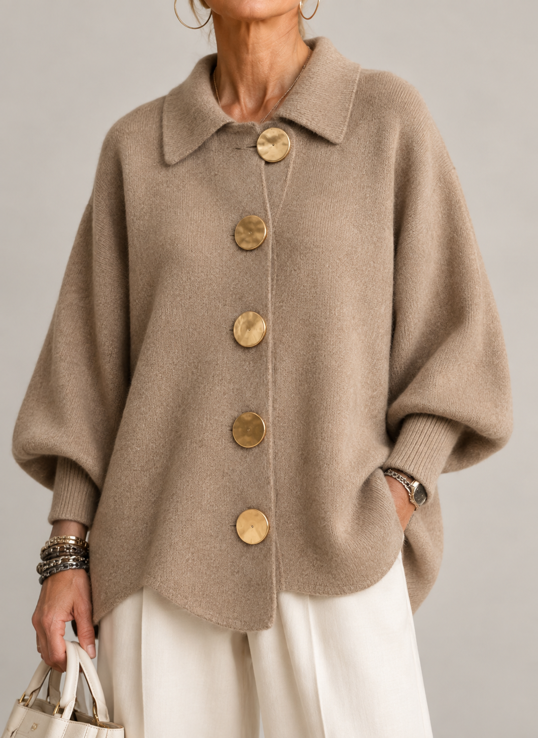 Ardelle™ | Oversized cardigan med krave