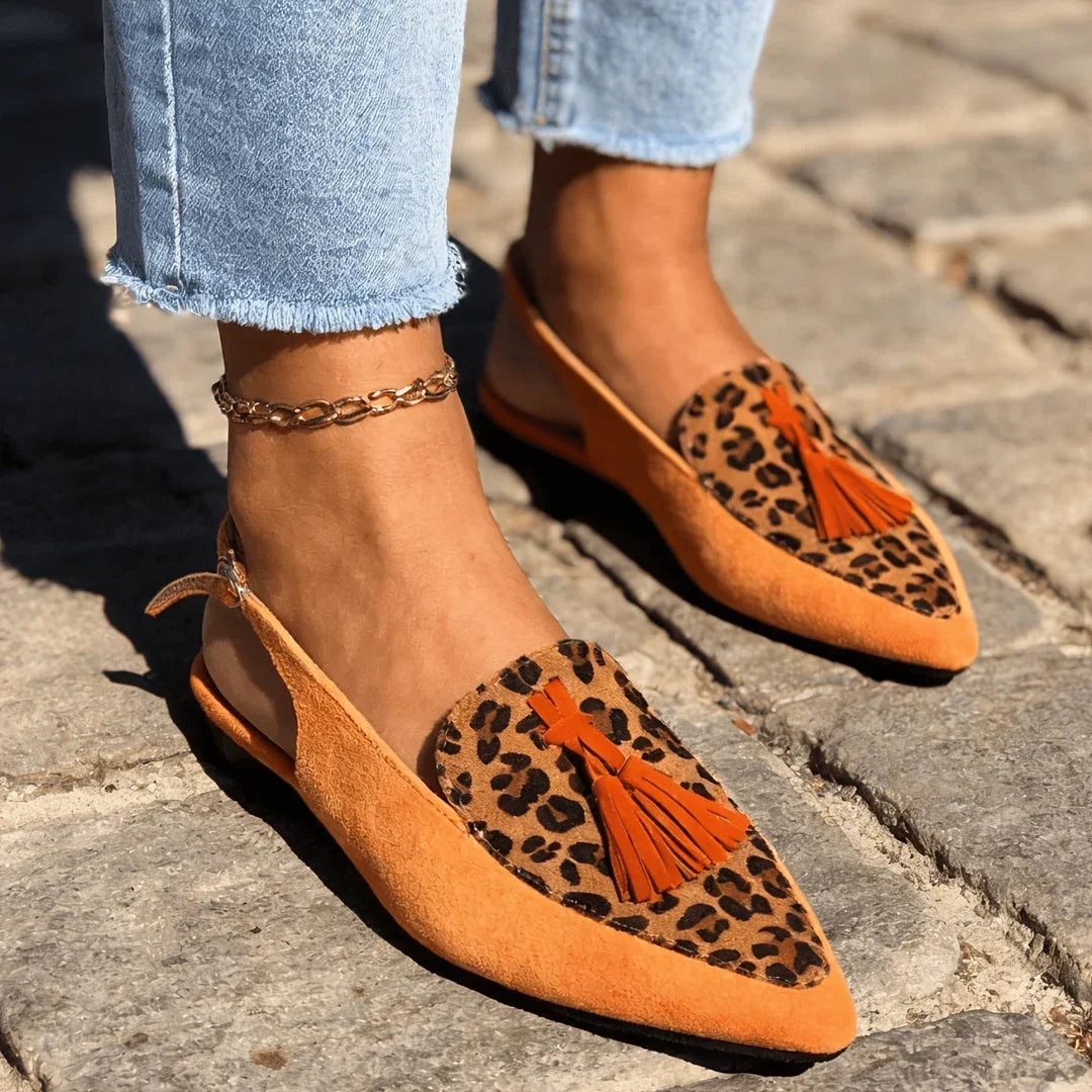 Marisa | Slingback-mules med kvaster