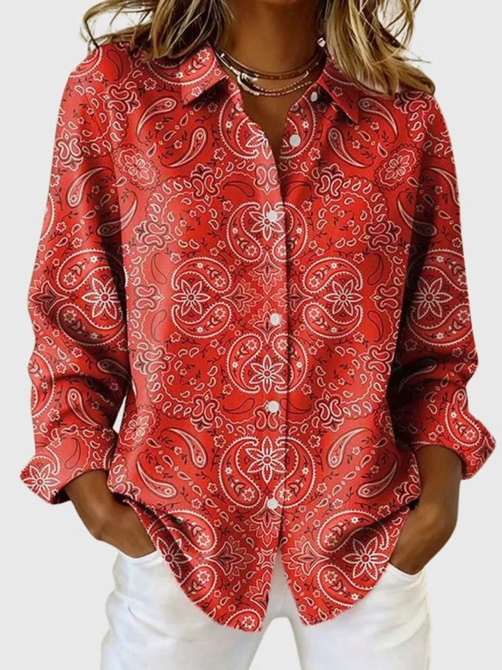Rosemarie | Skjortebluse med paisleymønster