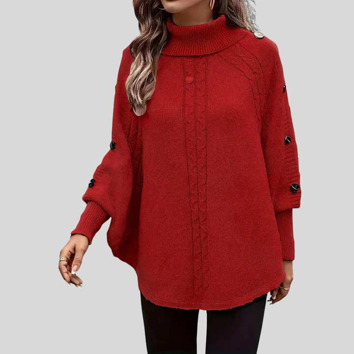 Norelle™ | Kabelstrikket sweater med høj krave