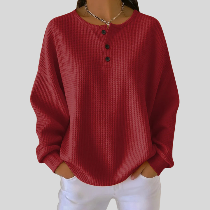 Nessa | Afslappet henley-sweatshirt