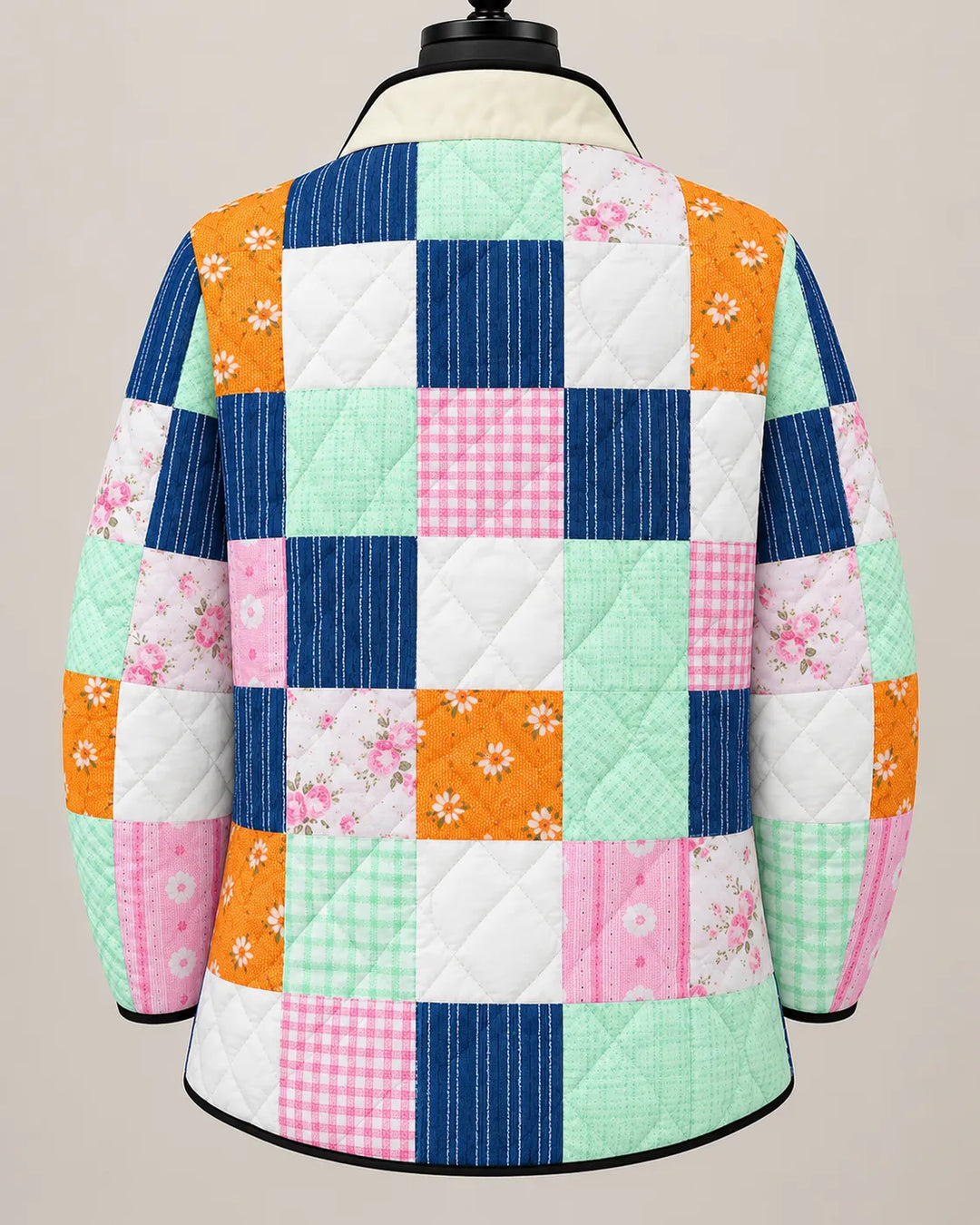 Mirelle | Farverig quiltet patchworkjakke