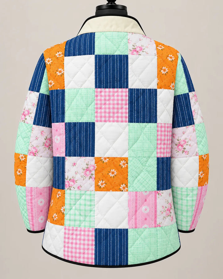 Mirelle | Farverig quiltet patchworkjakke