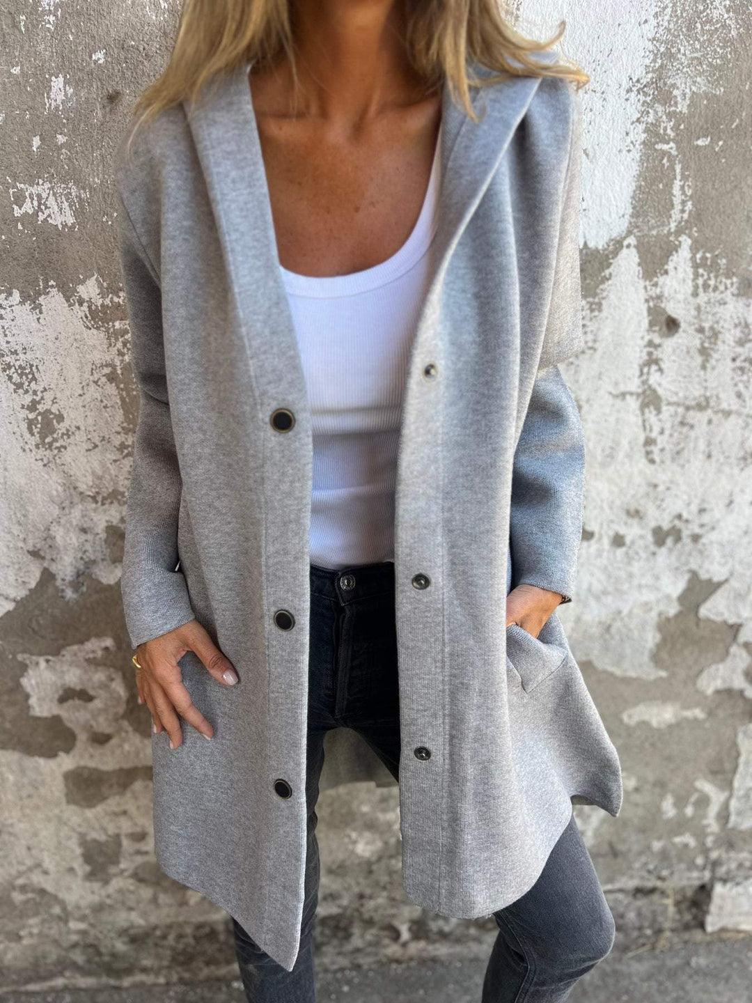 Lykke – Blød cardigan med hætte