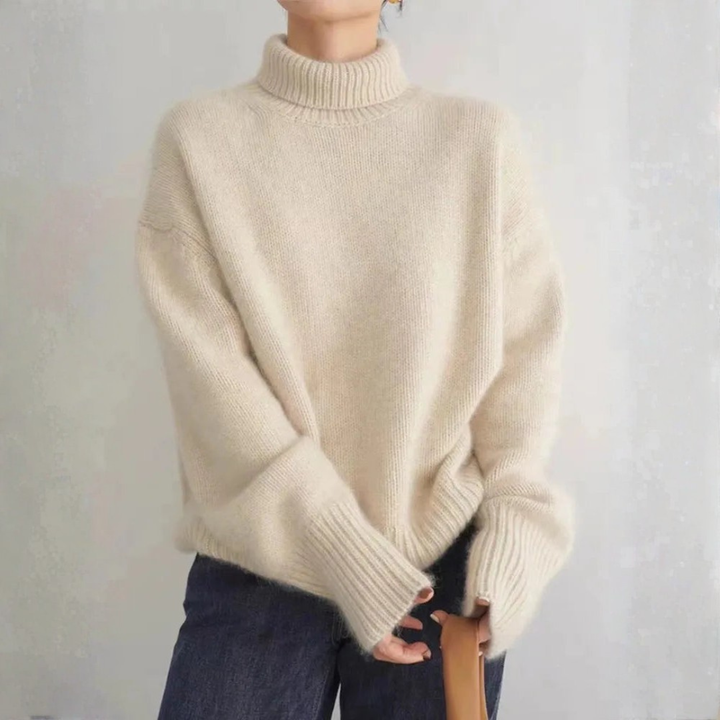 Selene - Luksuriøs rullekravesweater