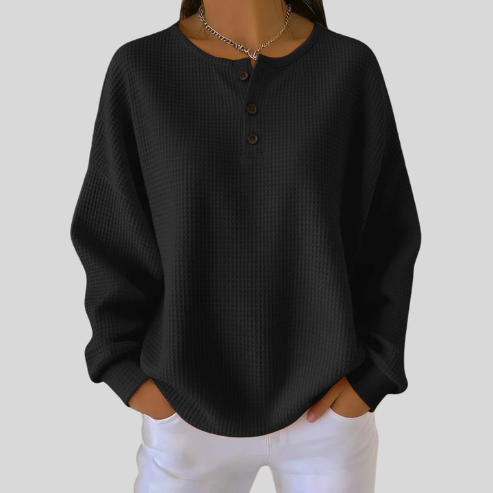 Nessa | Afslappet henley-sweatshirt