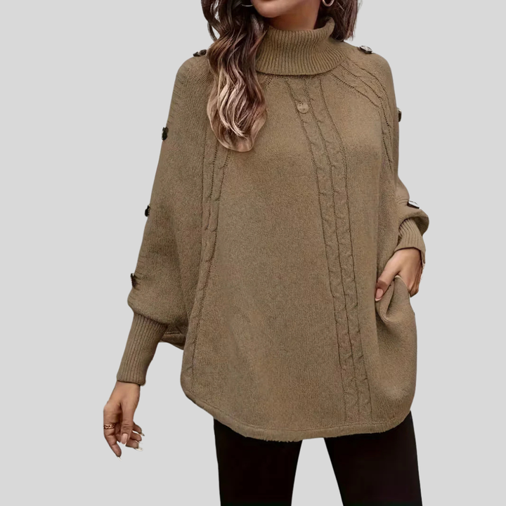 Norelle™ | Kabelstrikket sweater med høj krave