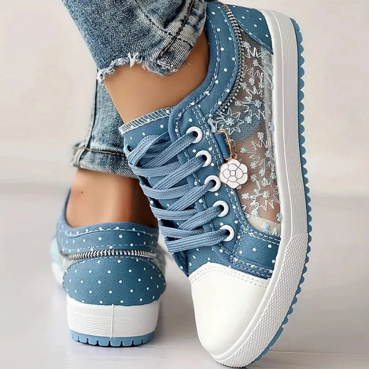 Adelaide | Sneakers med blondedetaljer