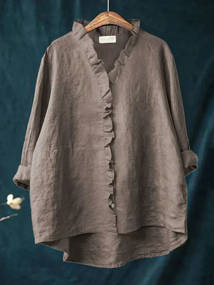 Lily | Let bluse med flæser