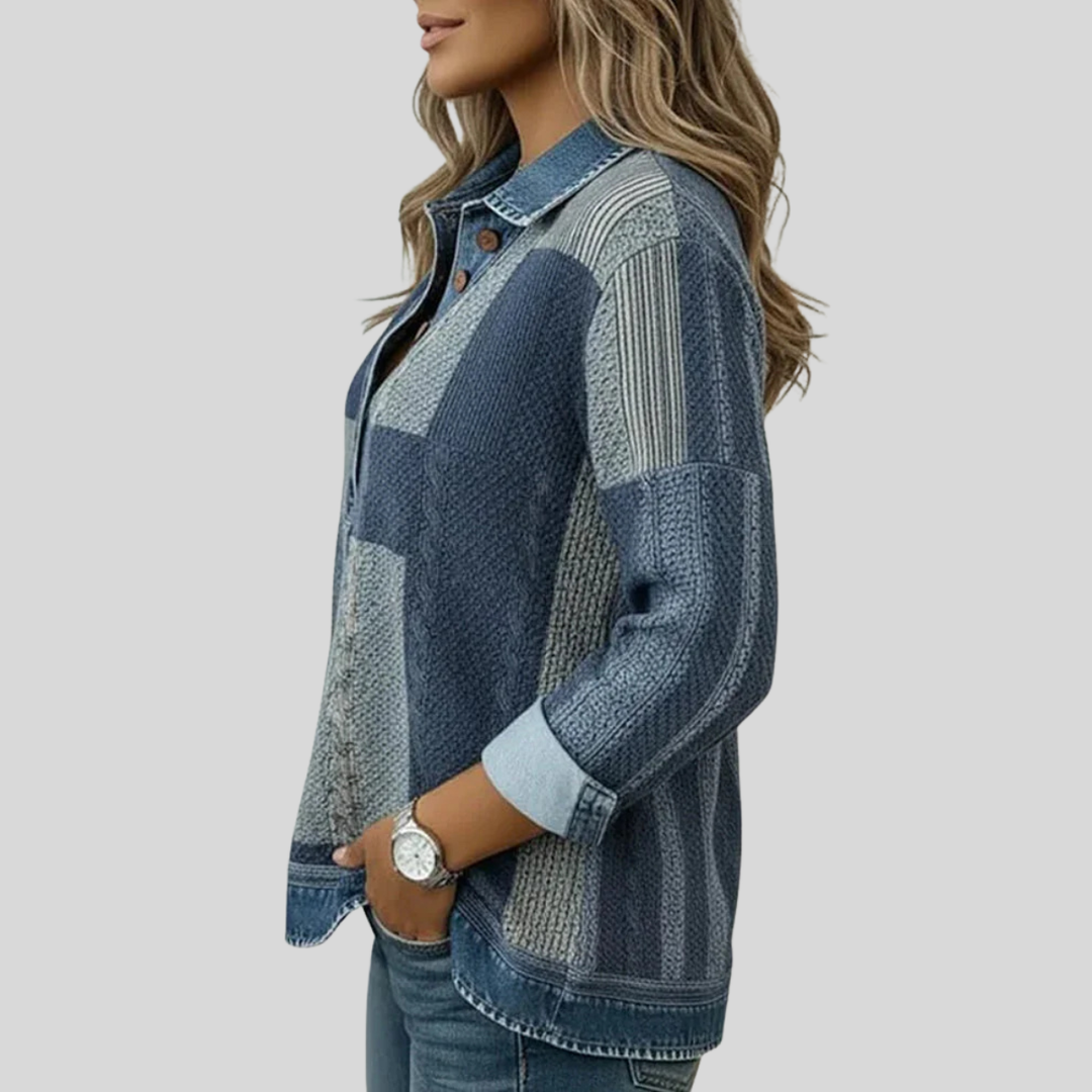 Meridell™ | Colorblock-sweatshirt med print