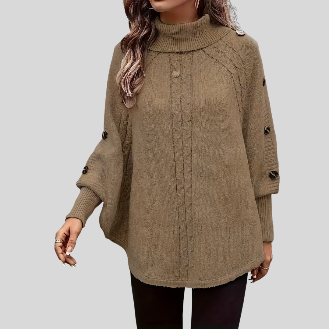 Norelle™ | Kabelstrikket sweater med høj krave