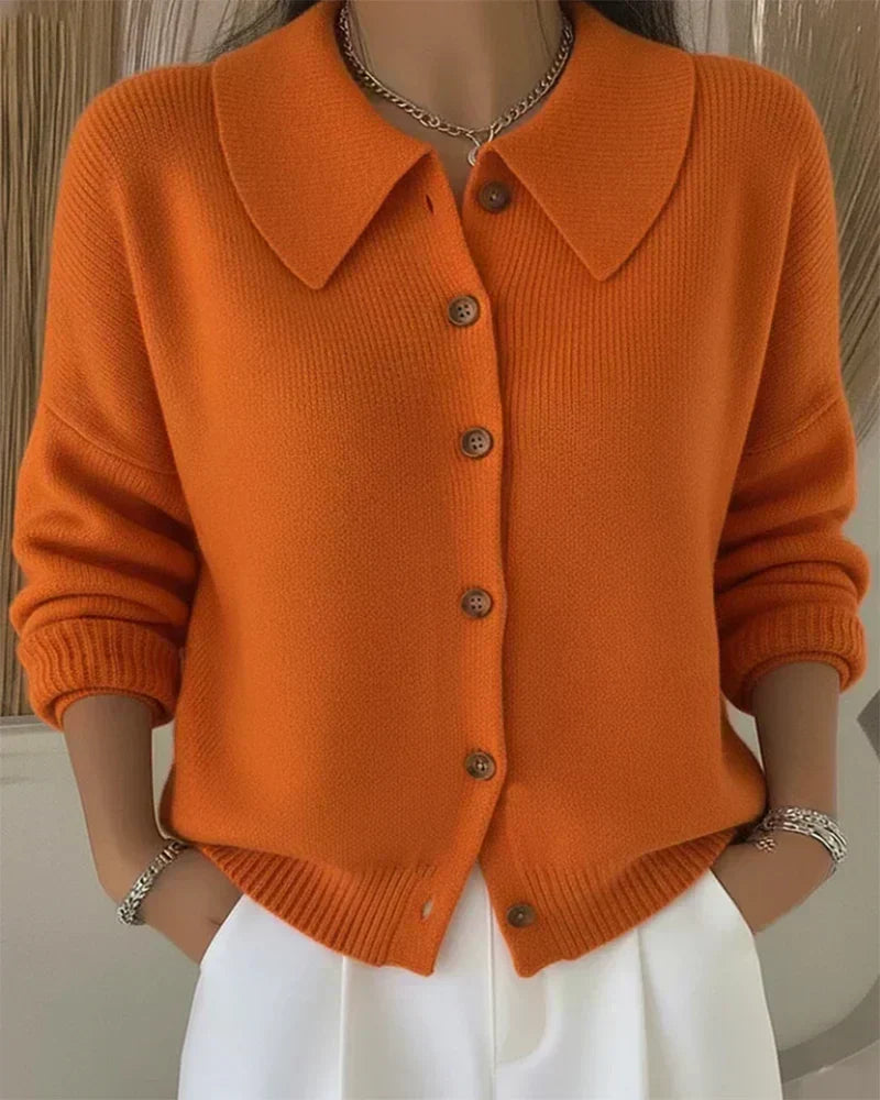 Vega | Cardigan med skjortekrave