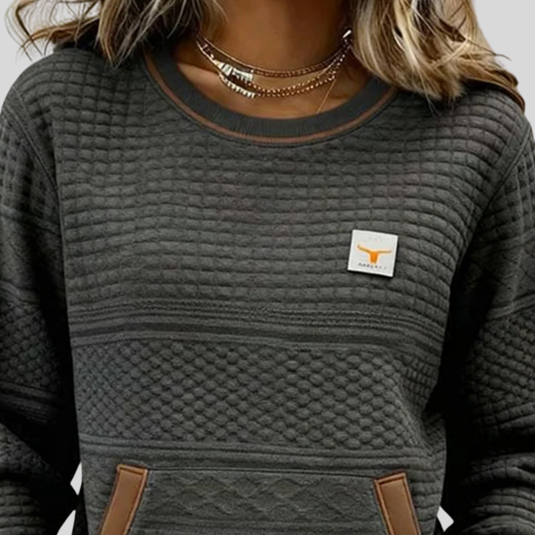 Noelle™ | Colorblock-sweatshirt med rund hals
