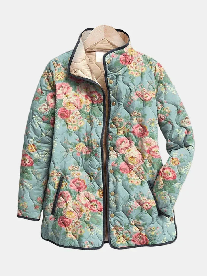 Elara | Quiltet jakke med blomstermønster