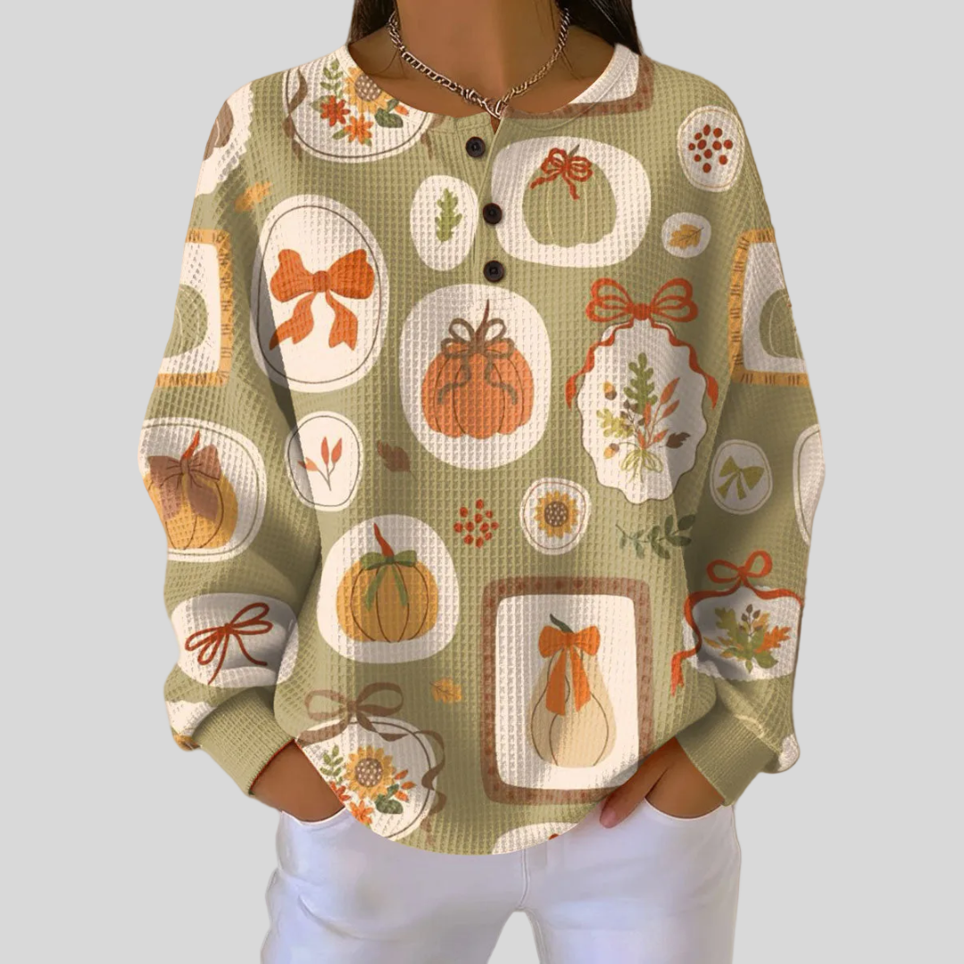 Tawnie | Sweatshirt med sløjfer og græskar