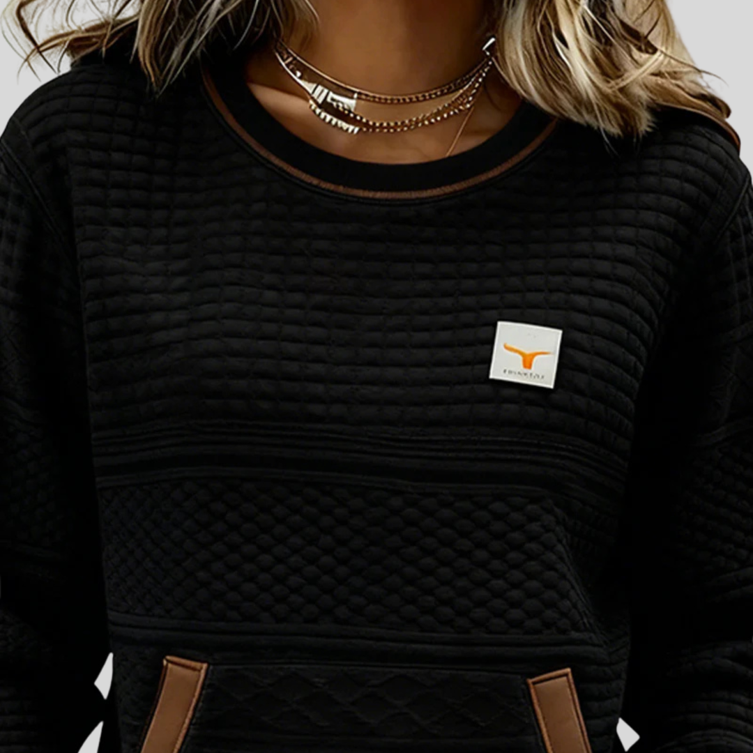 Noelle™ | Colorblock-sweatshirt med rund hals