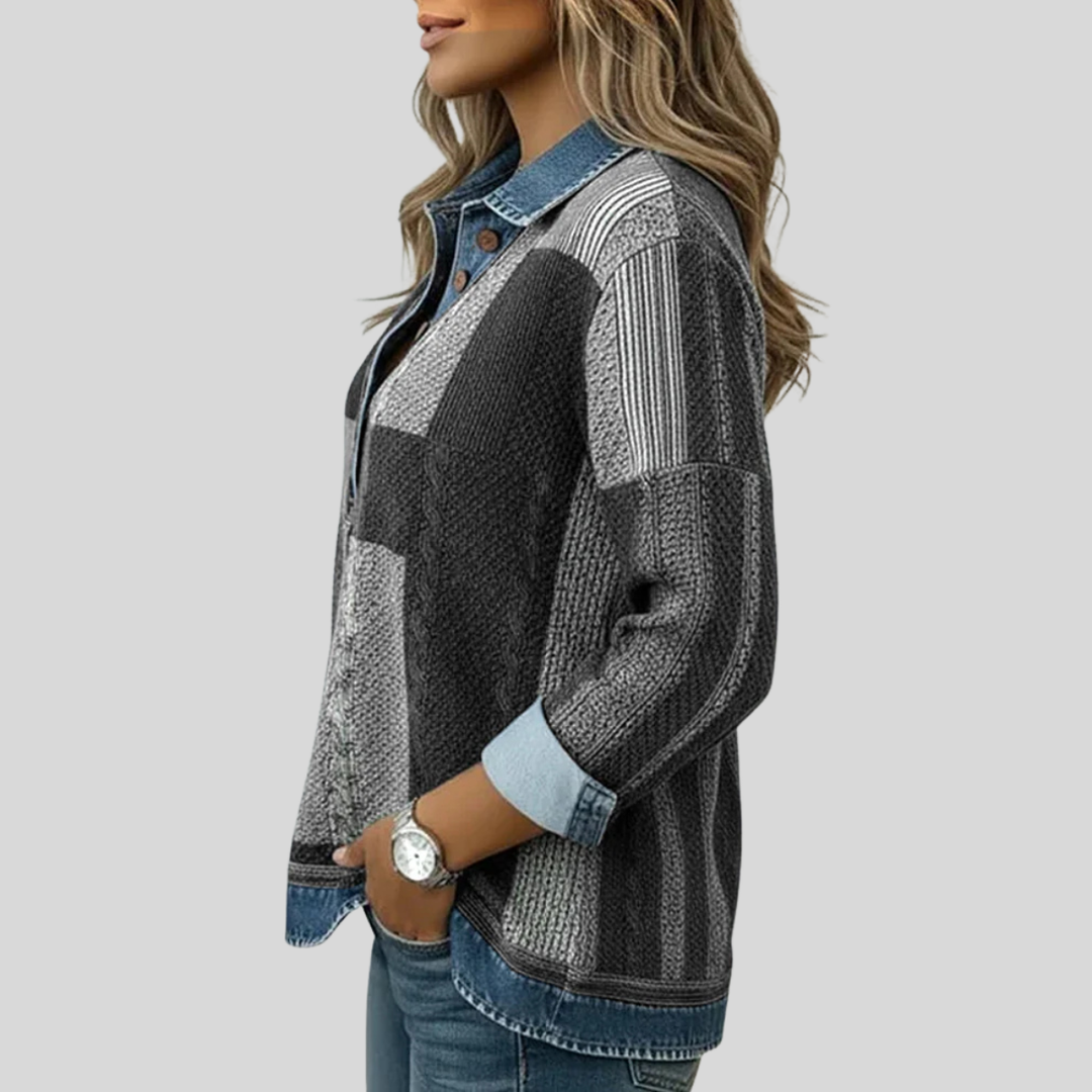 Meridell™ | Colorblock-sweatshirt med print