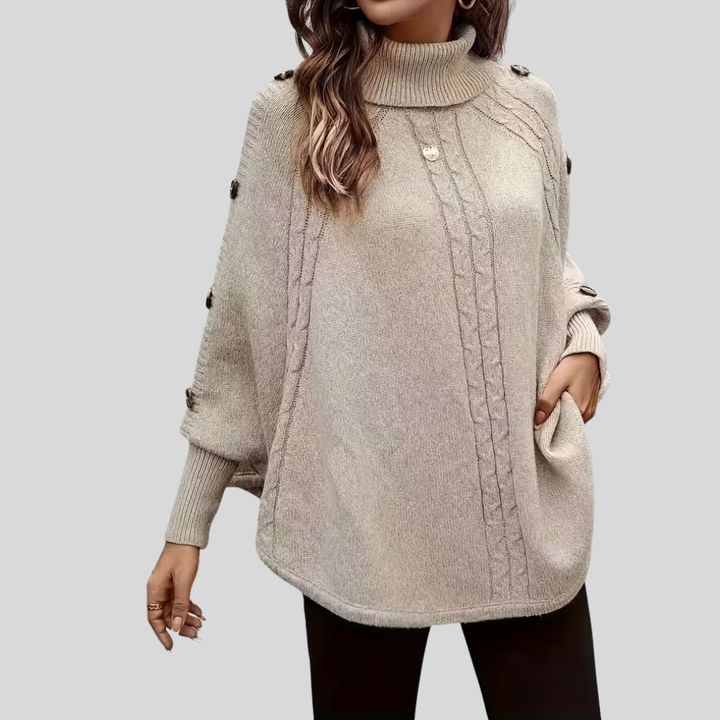 Norelle™ | Kabelstrikket sweater med høj krave