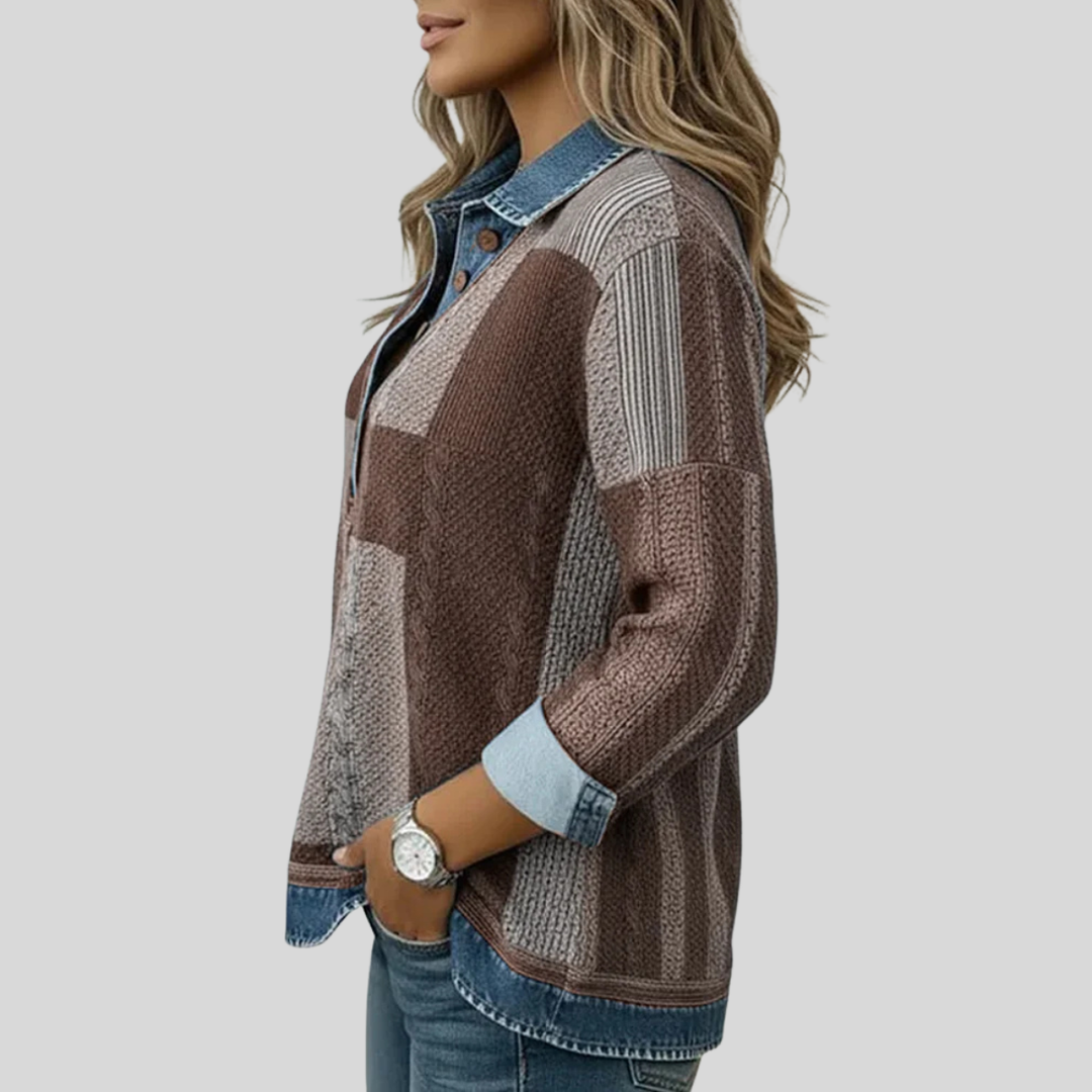 Meridell™ | Colorblock-sweatshirt med print