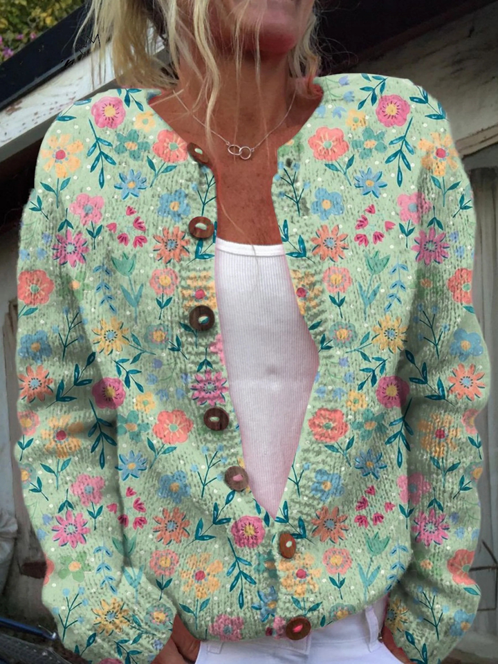 Foxfield™ | Vintage blomstret cardigan til kvinder