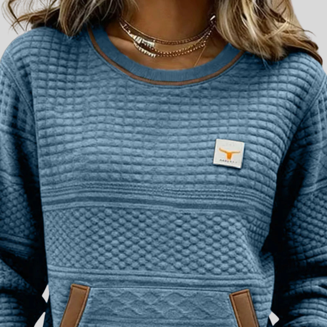 Noelle™ | Colorblock-sweatshirt med rund hals
