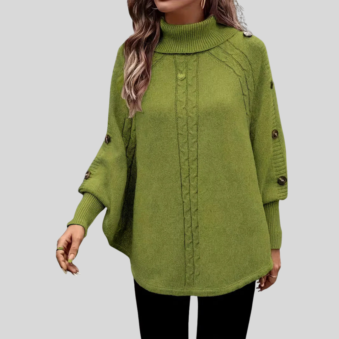 Norelle™ | Kabelstrikket sweater med høj krave