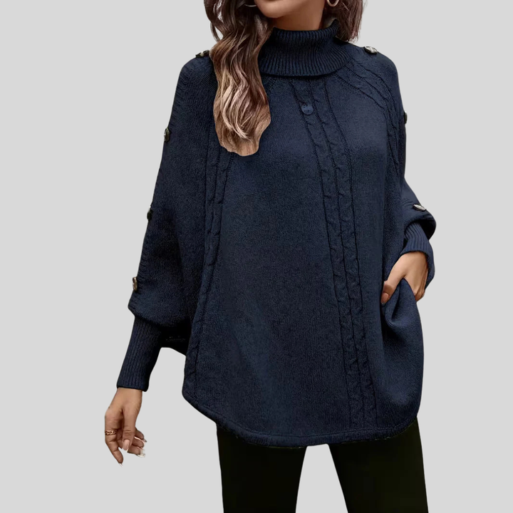 Norelle™ | Kabelstrikket sweater med høj krave