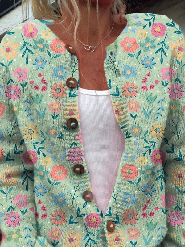 Foxfield™ | Vintage blomstret cardigan til kvinder