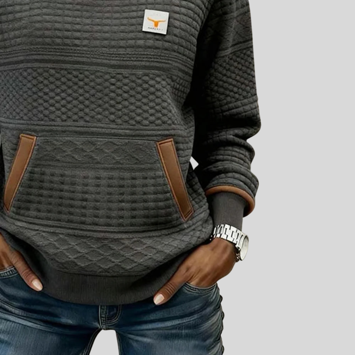 Noelle™ | Colorblock-sweatshirt med rund hals