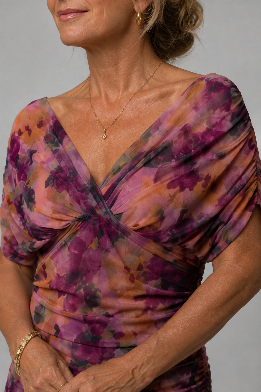 Ariane | Draperet off-shoulder midikjole