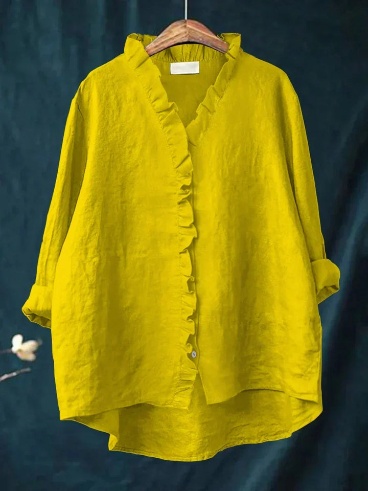 Lily | Let bluse med flæser