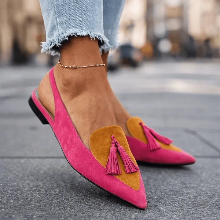 Elly | Slingback-sandaler med kvaster