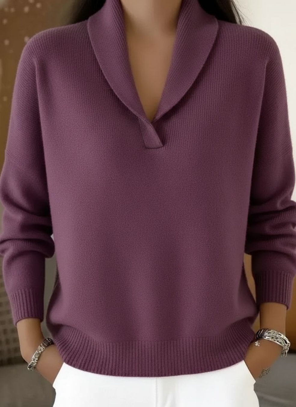 Encarna | Sweater med V-hals