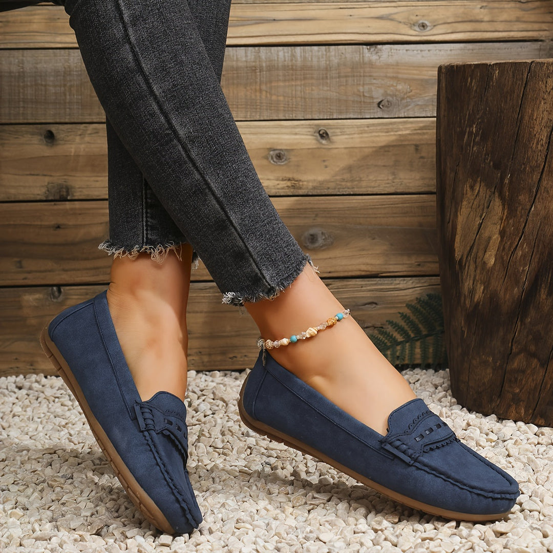 Leonie | Ruskindsloafers med bølgekant